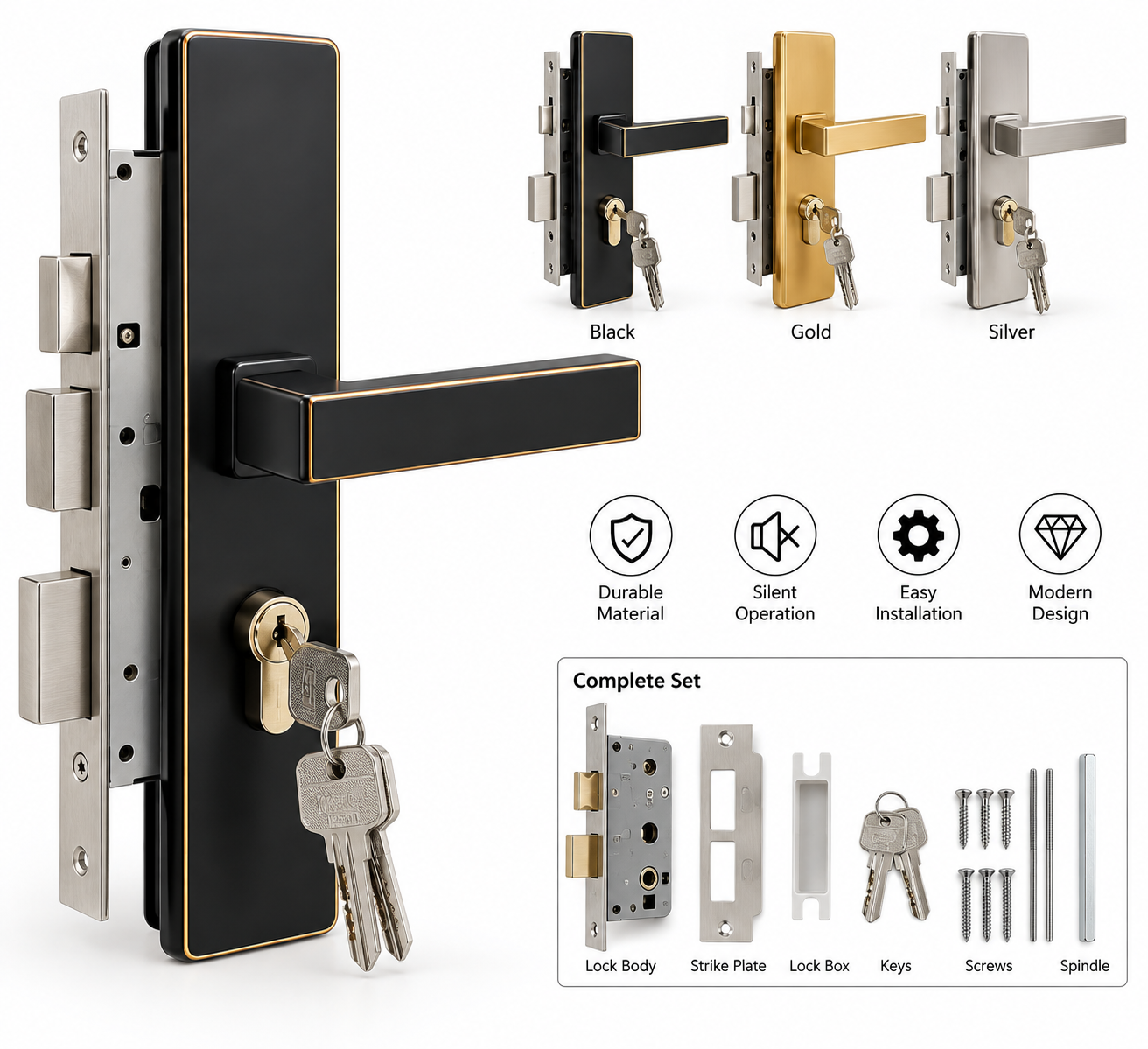 Modern Door Lock Set